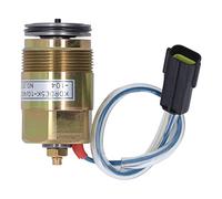 Spacnana Válvula Solenoide de la Bomba Hidráulica, Tamaño Preciso de 2 Pines, Válvula Solenoide Eléctrica de Latón, Kobelco SK200 6E, K3V112, K3V63DT