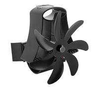 Spacnana Ventilador de Estufa de Leña Ventilador de Estufa Accionado por Calor de Chimenea de Tubo de 7 Aspas Motor Silencioso de Aleación de Aluminio Soporte de Pared Magnético para Usuarios de