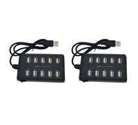 Spactz 2X de extensión de alta velocidad de 10 puertos Adaptador Hub USB 2.0 para dispositivo de interfaz PCB para portátil
