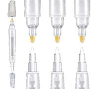 Spactz Juego de 6 rotuladores de recarga en recargables de doble extremo rotuladores recargables vacíos para pintura, relleno