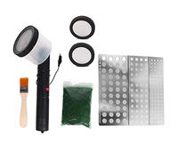 Spactz Kit de flocado aplicador de hierba estática ABS máquina de flocado con mango antideslizante para mesa de de modelado escénico de bricolaje