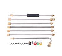 Spactz Lavadora a presión de limpieza de canalones - Varitas de extensión, boquilla de lanza limpiador de - 4000 5 puntas, accesorios de lavado de ventanas, lavadora