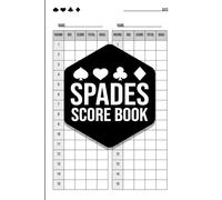 Spades Score Book - Track Bids, Bags & Nil Plays: Simple Score Keeper for Spades Card Game | 2 vs 2 | 100+ Game Pages | Includes Scoring Rules