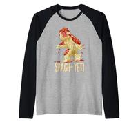 Spag-Yeti Spaghetti Spagyeti Funny Ramen Fideos Pasta Camiseta Manga Raglan