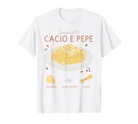 Spaghetti Cacio e Pepe - Camiseta Tradicional de Receta de Comida Italiana Camiseta