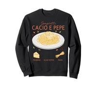 Spaghetti Cacio e Pepe - Camiseta Tradicional de Receta de Comida Italiana Sudadera