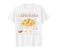 Spaghetti Carbonara tee Receta de Plato de Pasta para Amantes de la Comida Italiana Camiseta