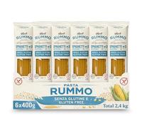 Spaghetti Rummo Nº3, Pasta Italiana, Pasta alimenticia con harina de arroz integral y maíz, Sin gluten, Puede contener trazas de soja y altramuces, 6 Paquetes de 400 gr