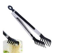 Spaghetti Tong Serving Pasta - Utensil Del Servidor De Fideos | 410 Servidor De Buffet De Agarre De Dientes De Acero Inoxidable | Herramienta De Cocina Fácil De Servicio | Pasta Tongs Spaghetti Server