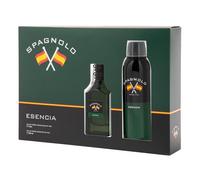 SPAGNOLO - Esencia, Estuche de Regalo Hombre, Colonia 75 ml + Desodorante en Spray 200 ml, Eau de Toilette Natural y Masculina, Aroma Fougère Amaderado, Fragancia Fresca, Desenfadada y Duradera