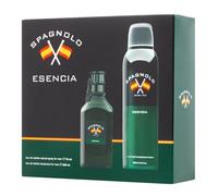 SPAGNOLO - Esencia Colonia 75 ml + Desodorante en Spray 200 ml, Estuche de Regalo Hombre, Eau de Toilette Natural y Masculina, Aroma Fougère Amaderado, Fragancia Fresca, Desenfadada y Duradera