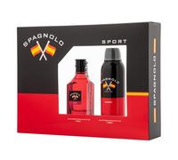 SPAGNOLO - Sport, Estuche de Regalo Hombre, Colonia 75 ml + Desodorante en Spray 200 ml, Eau de Toilette Natural y Masculina, Aroma Amaderado Especiado, Fragancia Fresca, Enérgica y de Larga Duración
