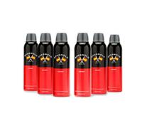 SPAGNOLO - Sport Pack de 6 x 200 ml, Desodorante Hombre Spray, Desodorante para Todo Tipo de Piel, Protección de Larga DuraciónDeodorant Hombre, Fragancia Amaderada Especiada