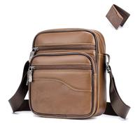 SPAHER Bolso Bandolera Hombre PU Piel con Cartera Bolso de Mensajero Hombre Mariconera Casual Bolso Caballero Bandolera Cuero de Pecho de Mano para Hombres Man Bag