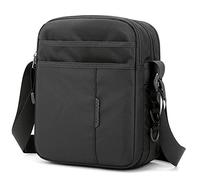 SPAHER Ligero Bolso de Hombro para Hombre Bolsa de Mensajero de Negocios Mochila de Hombre Bandolera Casual Honda de Cartera Bolsa de Viaje Impermeable Regalo del Bolso del Hombre Negro