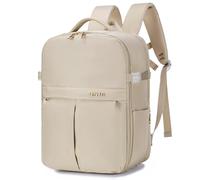 SPAHER Mochila Viaje Cabina Avion 40x30x20 Ryanair Equipaje de Mano, Beige | Diseño de Apertura de 180°, Bolsillos Húmedos, Tela Resistente al Agua, Compartimento para Ordenador Portátil 15,6 Pulgadas