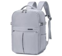 SPAHER Mochila Viaje Cabina Avion 40x30x20 Ryanair Equipaje de Mano, Gris | Diseño de Apertura de 180°, Bolsillos Húmedos, Tela Resistente al Agua, Compartimento para Ordenador Portátil 15,6 Pulgadas