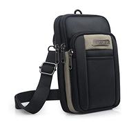 SPAHER Pequeño Riñonera Cinturon Bandolera Deportivas Bolsito Cintura Mobile Riñoneras Bolsa de Cintura Regalo para Hombre