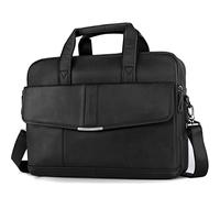 SPAHER Portadocumentos Cuero Hombre, Maletín Portátil 15.6 Pulgadas, Bolso de Trabajo y Negocios, Portafolios de Piel, Regalo para Hombre