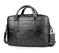 SPAHER Portadocumentos Hombre Cuero Portafolios Hombre Maletin Portatil 15.6 Pulgadas Maletín Ordenador Hombre Maletín de Trabajo Cuero Bolso Trabajo Hombre Bolso Negocios Piel Regalo para Hombre