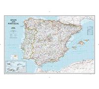 Spain & Portugal Classic, Laminated: Wall Maps Countries & Regions (National Geographic Reference Map)