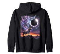 Spain Eclipse Solar Total 2026 Bull August 12 90s Vintage Sudadera con Capucha