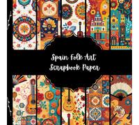 Spain Folk Art Scrapbook Paper, Europe Junk Journal Paper, Travel Decorative Paper, DIY Projects, Origami, Collage Sheets, Decoupage Paper, 10 Designs, Double Sided
