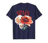 Spain Football Fan Floral Rose Soccer Camiseta