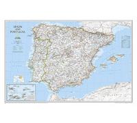 Spain & Portugal Classic Flat: Wall Maps Countries & Regions (National Geographic Reference Map)