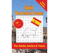Spain Word Search Puzzle: 50+ Puzzles Word Search Easy to Read about Spain and More | 6x9 inches, 110 pages | Gift for Spain, Countries & Traveling Lover