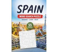 Spain Word Search Puzzle: 55 Fun & Relaxing Puzzles Word Search Easy to Read about Beach and More | 6x9 inches, 110 pages | Gift for Beach & Summer Lover