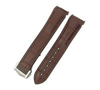 SPAKAMTZTK 19 Mm 20 Mm 21 Mm 22 Mm De Banda De Cuero De Goma Compatible For Omega Compatible For Planeta Compatible For Ocean Silicone Nylon Sports Watch Strap correa de reloj(Brown brown,22MM_GOLDEN