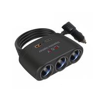 SPAKAMTZTK Adaptador de cargador coche 9 en 1 228 W for interruptores independientes carga, toma corriente CC for encendedor cigarrillos, divisor 3 enchufes PD encendedor(C-120W)