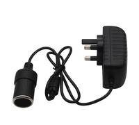 SPAKAMTZTK Adaptador de encendedor coche 24 W, 220 V CA a 12 CC, 2 A, convertidor enchufe, comprobador carga for encendedor(UK)