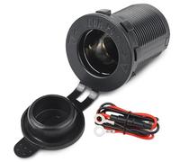 SPAKAMTZTK Adaptador de toma corriente impermeable for encendedor cigarrillos, 4 colores, 12 V-24 V, accesorios for coche, barco, motocicleta y camión encendedor(With wire)