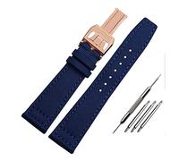 SPAKAMTZTK Banda de reloj de nylon compatible for IWC Compatible for series portuguesas de 20 mm 21 mm 22 mm de relojes de pulsera Pulsera de lienzo negro Correa de reloj azul verde azulado correa de