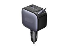 SPAKAMTZTK Cargador de Coche 145 W, 90 y 60 for 3 Puertos USB-C 1 Puerto USB-A, Carga PD QC4.0 for Cable retráctil Encendedor(145W)