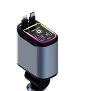 SPAKAMTZTK Cargador de coche 4 en 1 for cable retráctil, puertos USB, adaptador tipo C for encendedor cigarrillos, compatible for Samsung for Huawei X1, X2 y X3 encendedor(X3)