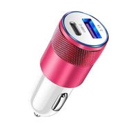 SPAKAMTZTK Cargador de coche mini USB C 30 W, adaptador corriente PD for teléfono, compatible for Samsung, for Xiaomi for Huawei, toma for encendedor encendedor(Rose)