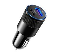 SPAKAMTZTK Cargador de coche mini USB C 30 W, adaptador corriente PD for teléfono, compatible for Samsung, for Xiaomi for Huawei, toma for encendedor encendedor(Noir)