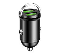 SPAKAMTZTK Cargador mini USB de coche 100 W for doble puerto y carga QC 3.0, toma encendedor cigarrillos, 12-24 V, adaptador tipo C for cargador teléfono móvil encendedor(200W Dual USB Black)