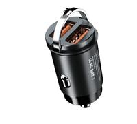 SPAKAMTZTK Cargador mini USB de doble puerto for coche 200 W, ultracarga, toma for encendedor cigarrillos, adaptador carga for teléfono celular aluminio 12-24 V encendedor(200W 2 USB)