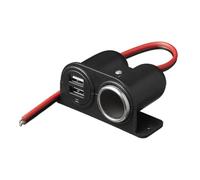 SPAKAMTZTK Cargador USB for coche, toma de encendedor cigarrillos, 5 V CC, 3,1 A, doble, multipuerto, empotrable, for cargador integrado, 3100 mA, C Q7P7 encendedor