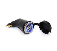 SPAKAMTZTK Dual Ajustable USB Adaptador de Cargador de Puerto de Interfaz Adecuado for BMW R1200GS R1200RT F800 GS F800GS F650GS F700GS F650 GS R 1200 RT ADV Encendedor