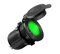 SPAKAMTZTK Encendedor de coche impermeable 12 V for luces rojas, azules y verdes for asiento, barco, motocicleta, tractor, toma corriente Confi encendedor(Green LED)