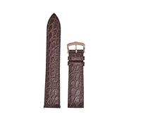 SPAKAMTZTK Patrón de cocodrilo de la banda de cuero de reloj de reloj profesional16 mm/ 20 mm Men Men/Lad Compatible for Cartier Compatible for Tank Solo W6700255 correa de reloj(Coffee rose buckle,1