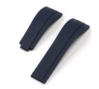 SPAKAMTZTK Pulsera de 20 mm Correa de silicona suave natural for cierre de plegamiento compatible for rolex compatible for daytona compatible for submariner compatible for GMT correa de reloj(Blue,MAT