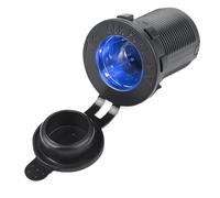SPAKAMTZTK Toma de corriente for encendedor cigarrillos, 4 colores, 12 V-24 V, impermeable, adaptador, accesorios for coche, barco, motocicleta, camión encendedor(Blue light)