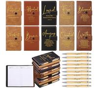 Spakon 100 cuadernos de cuero para oración a granel, regalos cristianos, cuadernos religiosos inspiradores con versículos bíblicos para iglesia, mujeres y hombres (5 colores)