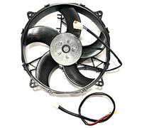 SPAL 30101512 Ventilador de condensador de radiador extractor de 11 pulgadas, 12 voltios, hoja curvada de alto rendimiento, 1233 cfm VA26-AP50/C-44A y arnés Spal FRPT